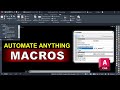 Automating task using MACROS in AutoCAD | Macros in AutoCAD