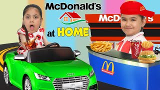 Kids Open Own McDONALD'S at HOME | ToyStars