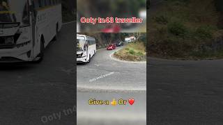 SETC bus in sharp curve U turn at its apex ghat road #drivingskills #setchallenge #bussid