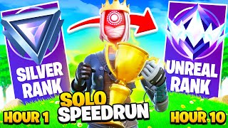 Silver to UNREAL SOLOS SPEEDRUN in 10 Hours (OG Fortnite Ranked)