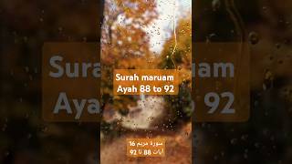 Surah maryam 19 ayah 88 to 92 #quran #surahhud