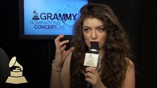 Lorde Backstage at the 56th GRAMMY Award Nominations Concert | GRAMMYs