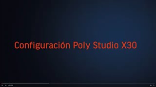 Configuración de Poly Studio X30 - Español (ES)