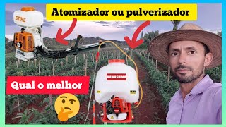 Qual o melhor ?🤔Atomizador ou pulverizador de bico agasolina dois tempos.