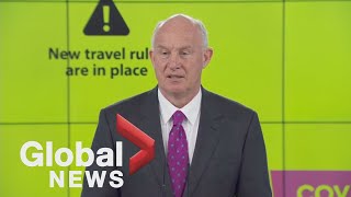 BC government splitting province up into three zone to enforce COVID travel restrictions| FULL