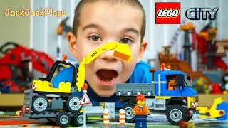 Lego City Truck Unboxing! | Construction Toys & Time-Lapse Speed Build for Kids | JackJackPlays
