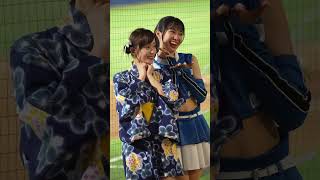 20240615 富邦悍將 わくわく日本祭 x 局間彩蛋-西崎光 hikaru / 丹丹 Evelyn #可愛互動六連拍 #主題日限定應援 #fighters girl #Fubon angels