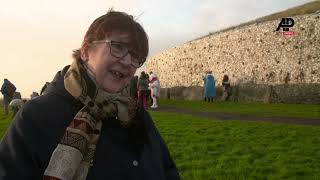 Thousands gather at Newgrange in Meath County for winter solstice