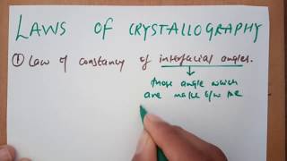 Laws of Crystallography|BSc