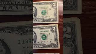 2 Dollar Bills #numismatic