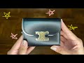 Celine Triomphe Wallet Small in Shiny Calfskin Black - Unboxing in detail