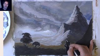 Bright Mountain   Acrylic Painting