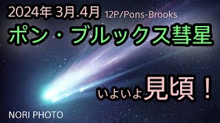 2024年、注目の彗星のひとつ、ポン・ブルックス彗星がこの３月、４月に見頃を迎えています。