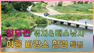 [다리tv] 청도천 꺽지낚시 \u0026 배스 낚시 짬 미니 바캉스 포인트!!! ☆ 여름 바캉스낚시 특집 15편 ☆ 낚시와 물놀이 캠핑을 한번에 최고!!!