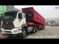 China HOWO N7 Tractor Truck Head With 3 Axles Tipper Semi Trailer For Africa