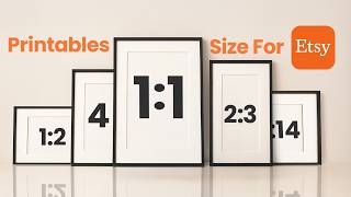 How to Size Your Printable Wall Art for Etsy Sales | Create All Size Variations in 1 Click!