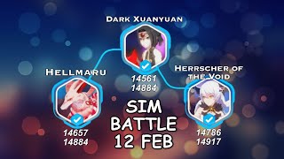 [HI3] Sim Battle 12 Feb | Trial + Custom Valks | 44004/44685 pts | Hellmaru, DXY, HoV