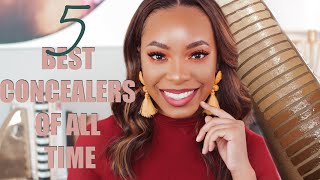 THE TOP 5 BEST FULL COVERAGE CONCEALERS FOR WOMEN OF COLOR!! HIGH END \u0026 DRUGSTORE | KYRA KNOX