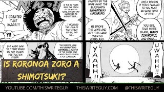 Is Roronoa Zoro a Shimotsuki? | Ushimaru’s Son | Yasu and Zoro | One Piece Theory #shorts  #onepiece