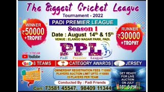 Padi Premiere League Tournament 2022 Cricket Match Season 1 Day 2 Final
