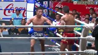 Muay Thai -Petchartchai vs Suriyanlek(เพชรชาติชาย vs สุริยันต์เล็ก),Rajadamnern Std.,Bangkok,7.7.16