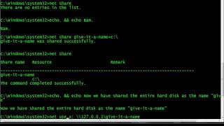 Netbios File Sharing Tutorial How to Access, Add, Remove Shares via Net.exe !