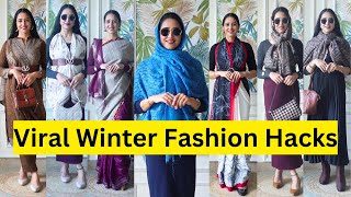 Viral Winter Fashion Hacks | Saree Styling | Shawl/Stole Styling | Being Fab With Priyanka