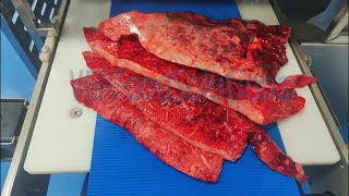 VERFOODSOLUTIONS 18mm Deer Lung Bison Lung Multi Layer Horizontal Slicer Machine for Pet Food