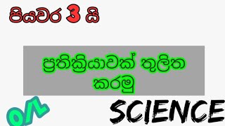 පියවර 3න් ප්‍රතික්‍රියා තුලිත කරමු ¦ #O/L