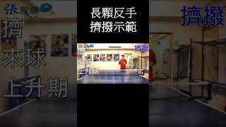 [桌球]長顆反手擠撥動作示範1 #shorts