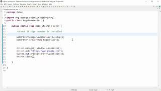 Launch Edge browser | Selenium Java | FullStackSDET