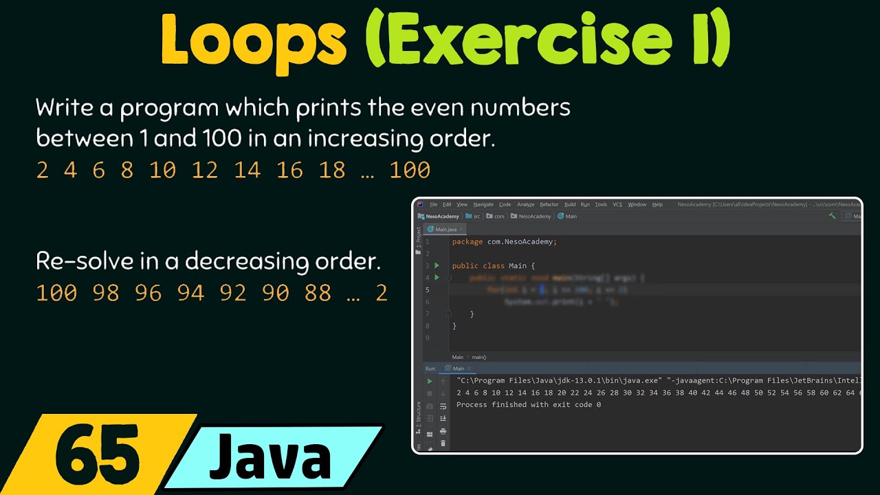 Loops In Java (Exercise 1) - YouTube