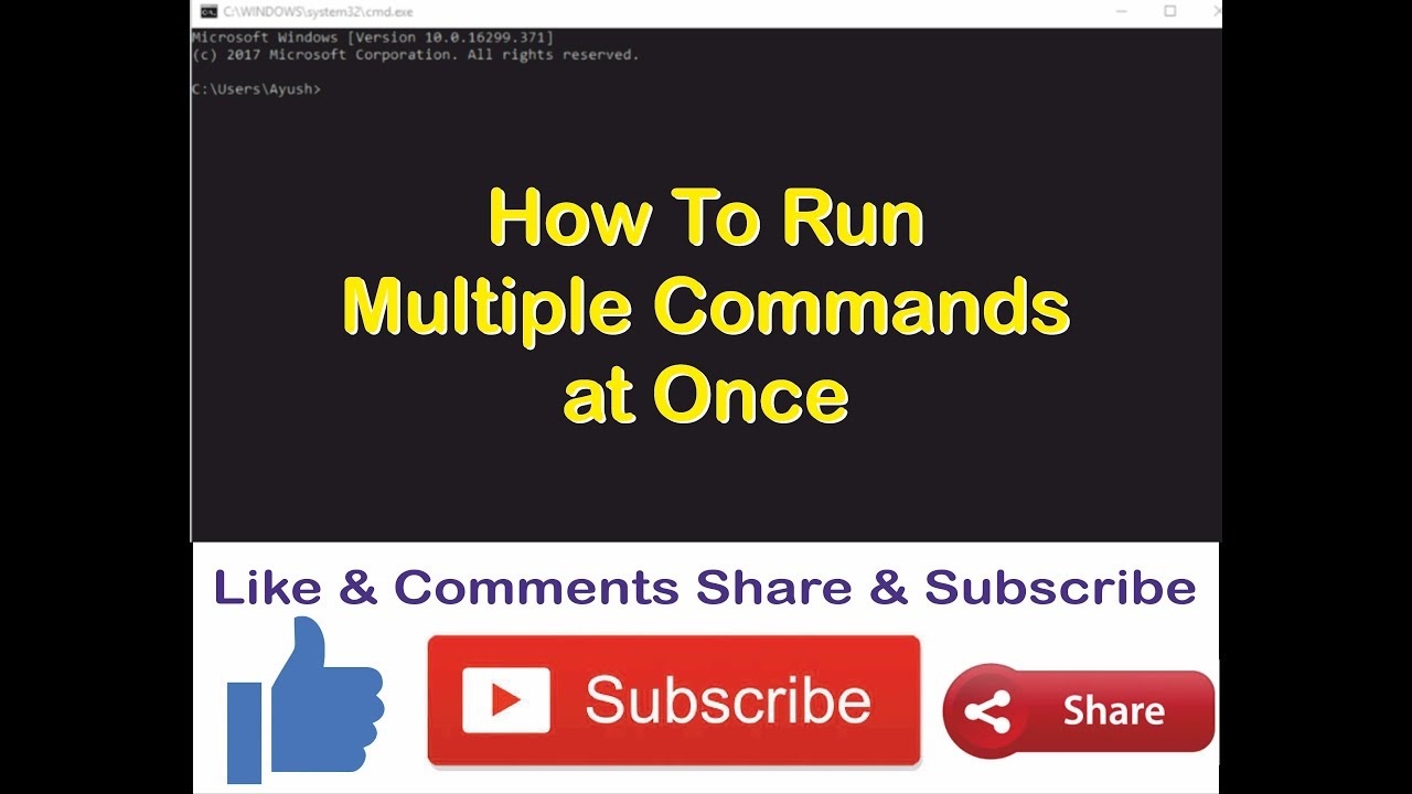 How To Run Multiple Commands At Once In Command Prompt CMD - YouTube