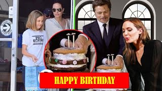 ANGELINA JOLIE AND HER DAUGHTER VIVIENNE PREPARE CAKES FOR BRAD PITT'S 59TH BIRTHDAY