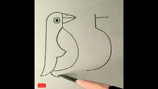 How To Draw Penguin Bird from 55 Step By step || Easy Drawing