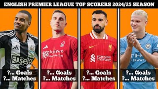 English Premier League ► Top Scorers 2024/25 Season ● HD