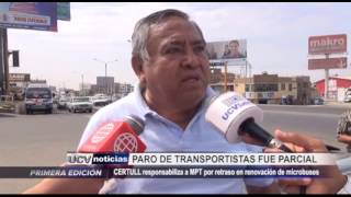 Trujillo: Paro de transportistas fue parcial