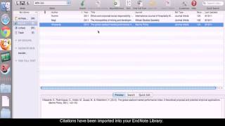 EndNote: Direct Export for Mac users