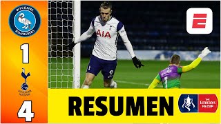 Wycombe 1-4 Tottenham. ¡Cómo SUFRIÓ Mou! GOL de Bale y un cierre letal los pone en octavos. | FA Cup