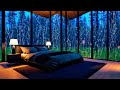 Thunder storm w/ Rain Sounds Covers the Narrow Room Ambience - Black Window PART 324