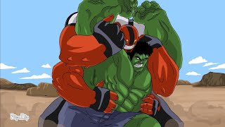 Four Arms (Ben 10) vs Hulk / Flipaclip animation