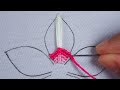 Hand embroidery unique needle work 🌸flower🌺 design with easy following tutorial for beginners