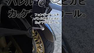 【Z900RS】フェンダーアームはピカピカ