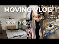 MOVING VLOG #3: move in day!!!!, ikea shopping, unpacking & decorating