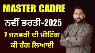 MASTER CADRE 2025 NEW POST INFORMATION