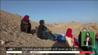 Afghanistan earthquake death toll rises to 2445