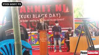 PU PS HAOKIP KNO  PRESIDENT|| speech on Blackday 2020|| at KIC Ccpur||