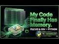 My Code Finally Has Memory — Python Files & CSV | EP.09