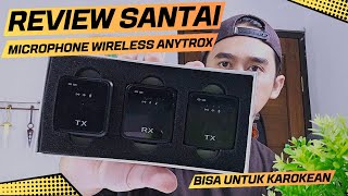 REVIEW SANTAI Microphone Wireless Lavalier ANY TROX || Bisa untuk karokean juga