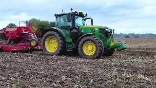 John Deere 6155R | Vaderstad Drill | Sowing Winter Wheat | Agricultural Tractor | Cornthwaite Group